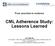 CML Adherence Study: Lessons Learned