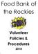 Food Bank of the Rockies. Volunteer Policies & Procedures