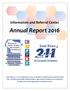 Information and Referral Center. Annual Report 2016