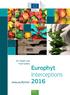 DG Health and Food Safety. Europhyt Interceptions. AnnualReport Health and Food Safety