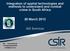 Integration of spatial technologies and methods to understand and combat crime in South Africa. 28 March ISS Seminar
