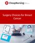 Surgery Choices for Breast Cancer