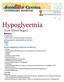 Hypoglycemia (Low Blood Sugar) Basics