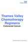 Thames Valley Thames Valley Chemotherapy Regimens Colorectal Cancer