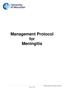 Management Protocol for Meningitis