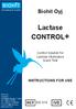 Lactase CONTROL+ Biohit Oyj INSTRUCTIONS FOR USE. Control Solution for Lactose Intolerance Quick Test. Innovating for Health