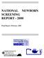 NATIONAL NEWBORN SCREENING REPORT Final Report: February, 2003