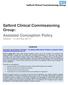 Salford Clinical Commissioning Group: Assisted Conception Policy Version: 1.2 (24 Nov 2017)