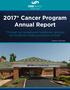 2017* Cancer Program Annual Report