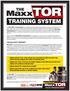 TRAINING SYSTEM THE. THE MaxxTOR PRODUCT