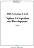 Option 1: Cognition and Development