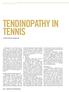 tendinopathy in tennis