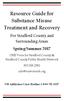Resource Guide for Substance Misuse Treatment and Recovery