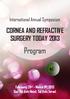 Program CORNEA AND REFRACTIVE SURGERY TODAY International Annual Symposium