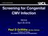 Screening for Congenital CMV Infection