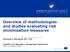 Overview of methodologies and studies evaluating risk minimisation measures