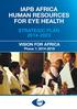 IAPB AFRICA HUMAN RESOURCES FOR EYE HEALTH