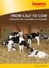 FROM CALF TO COW GUIDELINE FOR A MODERN CALF REARING