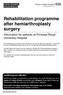 Rehabilitation programme after hemiarthroplasty surgery