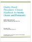 Quality-Based Procedures: Clinical Handbook for Stroke (Acute and Postacute)