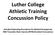 Luther College Athletic Training Concussion Policy