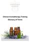 Clinical Aromatherapy Training Glossary of Terms