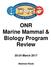 ONR Marine Mammal & Biology Program Review