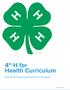 18 USC th H for Health Curriculum. Nutrition and physical activity guide for 4-H programs