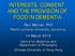 INTERESTS, CONSENT, AND THE PROVISION OF FOOD IN DEMENTIA