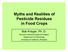 Myths and Realities of Pesticide Residues in Food Crops