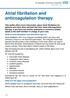 Atrial fibrillation and anticoagulation therapy