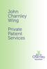 John Charnley Wing Private Patient Services