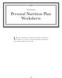 Personal Nutrition Plan Worksheets