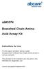Branched Chain Amino Acid Assay Kit