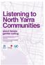 Listening to North Yarra Communities