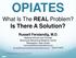 OPIATES. What Is The REAL Problem? Is There A Solution?