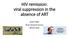 HIV remission: viral suppression in the absence of ART. Sarah Fidler Brian Gazzard Lecture BHIVA 2016