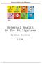 Maternal Health In The Philippines