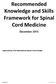 Recommended Knowledge and Skills Framework for Spinal Cord Medicine