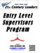Entry Level Supervisors Program