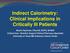 Indirect Calorimetry: Clinical Implications in Critically Ill Patients