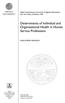 Determinants of Individual and Organizational Health in Human Service Professions