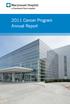 2011 Cancer Program Annual Report