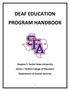 DEAF EDUCATION PROGRAM HANDBOOK