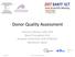 Donor Quality Assessment