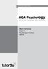 AQA Psychology Advanced Subsidiary Mark Scheme