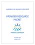 SUBSTANCE USE DISORDER & RECOVERY PROVIDER RESOURCE PACKET