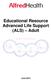 Educational Resource Advanced Life Support (ALS) Adult