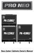 PN-210HLF PN-210HLF INSIDE PN-410HLF PN-115HLF INSIDE. Bass Guitar Cabinets Owner s Manual