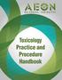 Toxicology Practice and Procedure Handbook